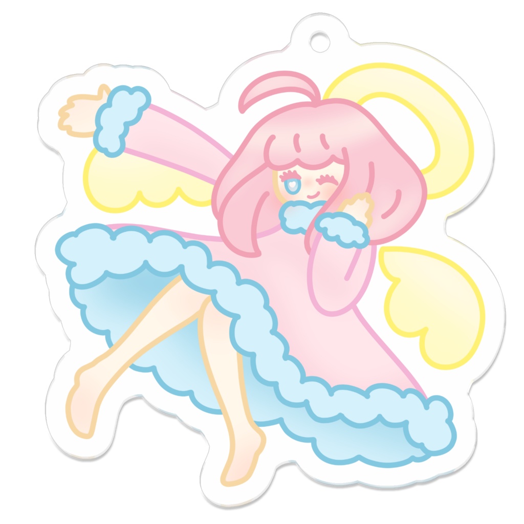 コーティングアクリルキーホルダー あなたのそばに