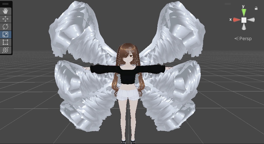 【簡単導入】六翼/rikuyoku【3Dアバター向け大型アクセサリー】【UnityPackage】