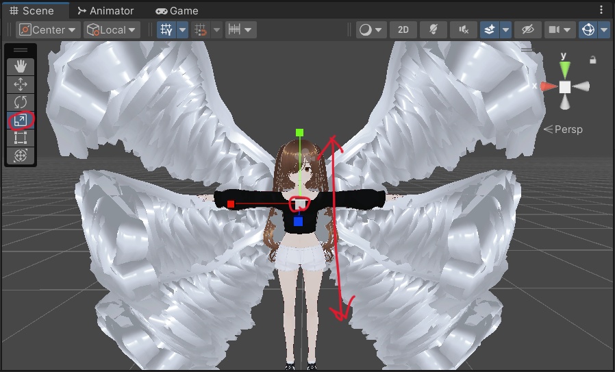 【簡単導入】六翼/rikuyoku【3Dアバター向け大型アクセサリー】【UnityPackage】