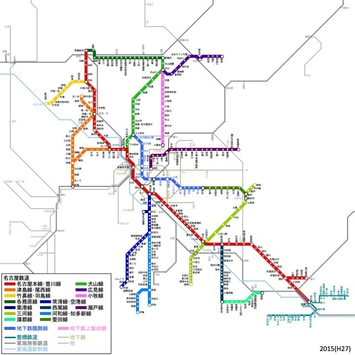 名鉄各年路線図 サンプル 趣味の路線図 Booth