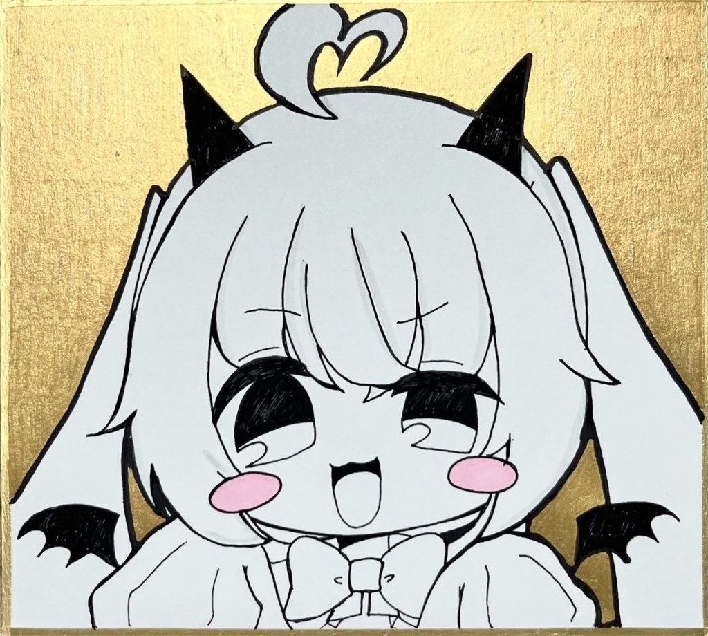 ミニイラスト色紙「でびでび」