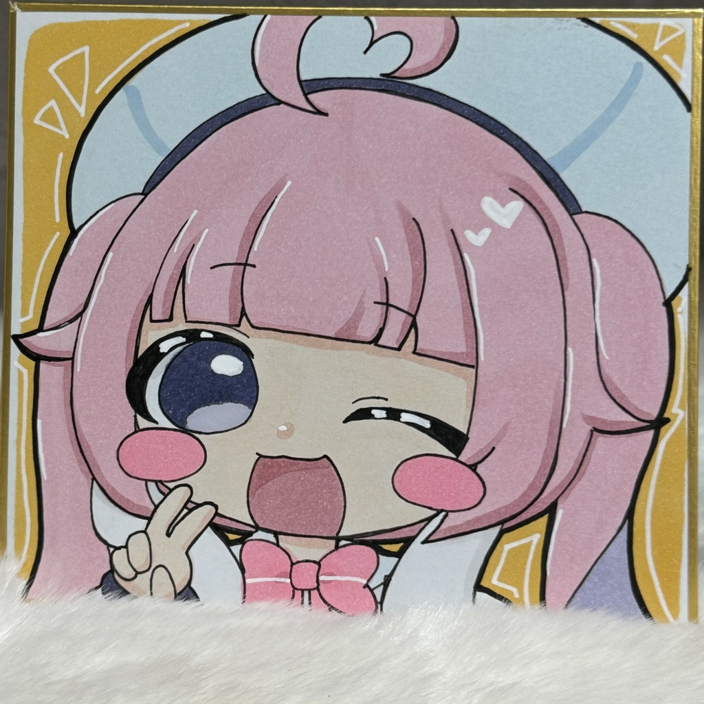 カラーイラスト色紙９
