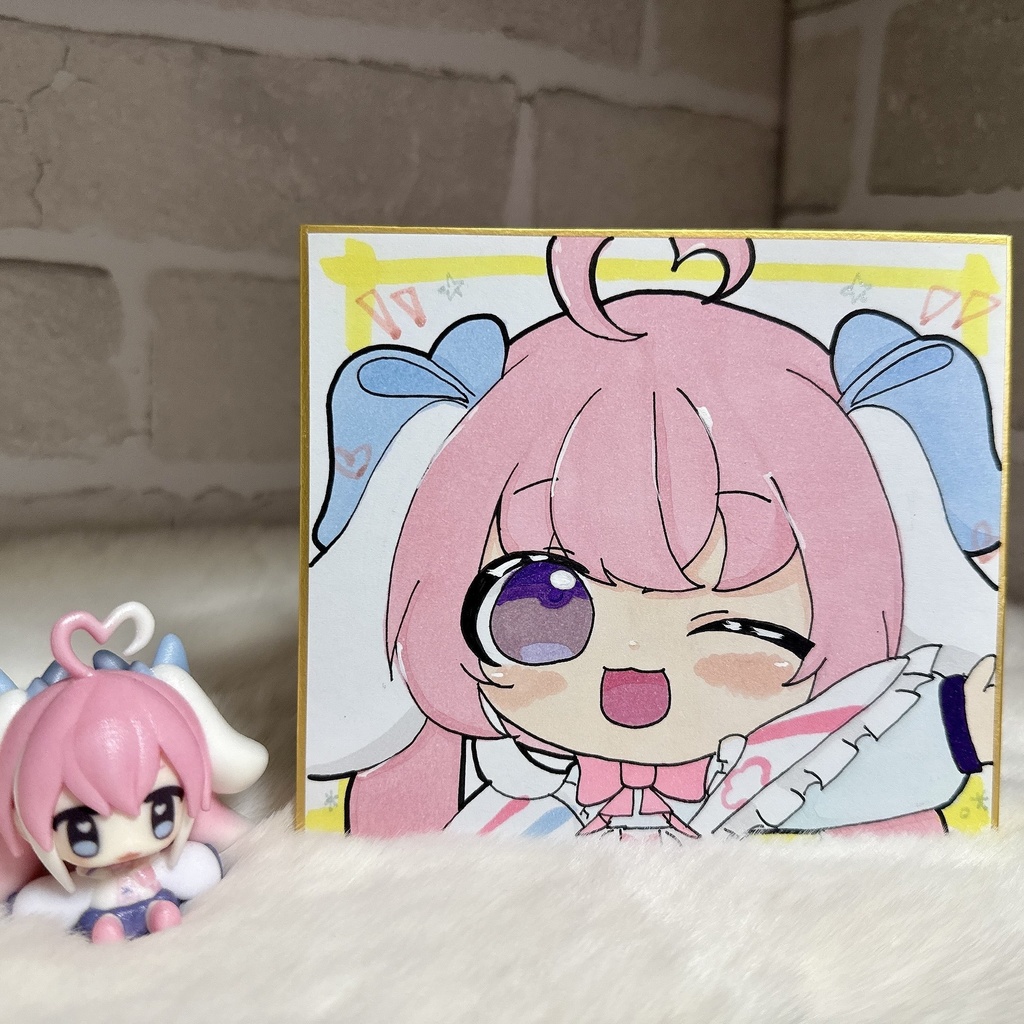 ⑤手描きイラスト色紙🎀⑤