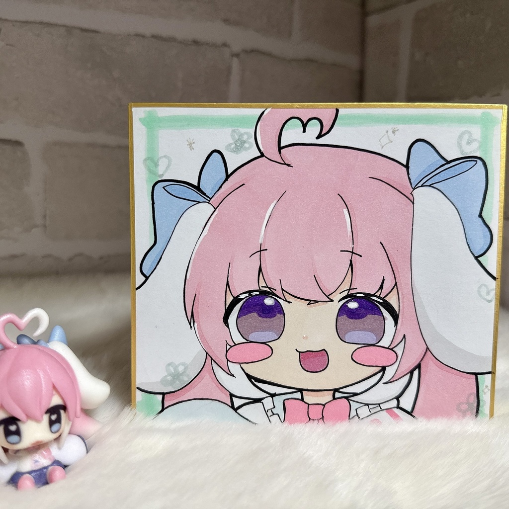 ⑥手描きイラスト色紙🎀✨