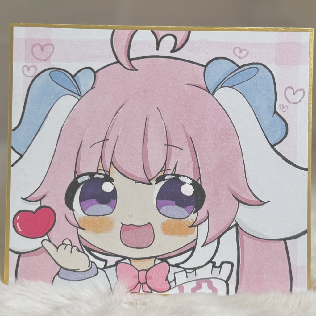 ⑦手描きイラスト色紙🎀✨