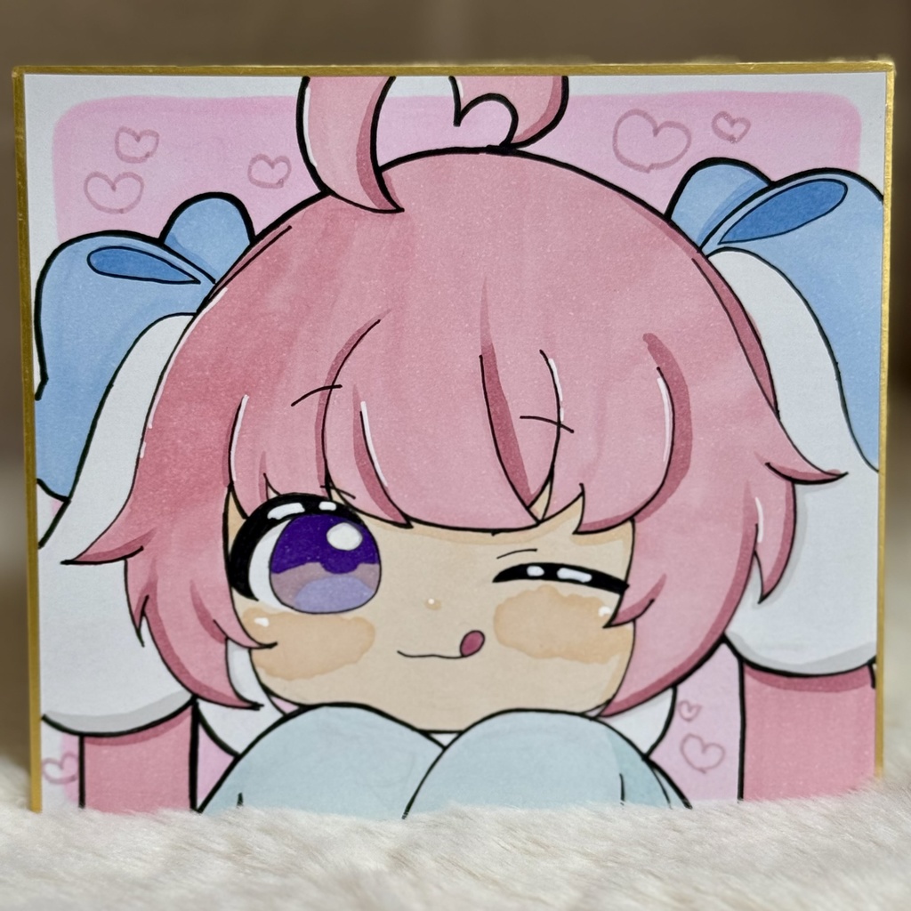 ⑥手描きイラスト色紙🎀✨