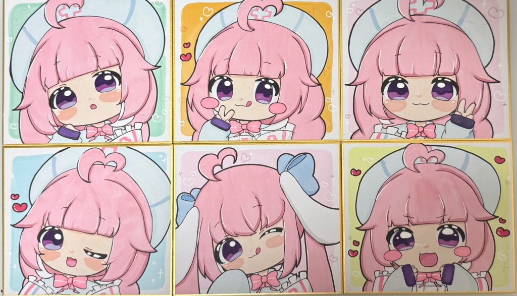 手描きイラスト色紙🎀✨