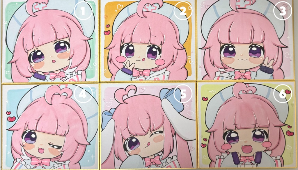手描きイラスト色紙🎀✨