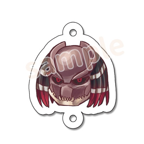 繋がるアクリルキーホルダー(白)