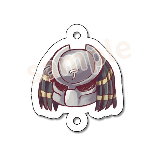 繋がるアクリルキーホルダー(白)