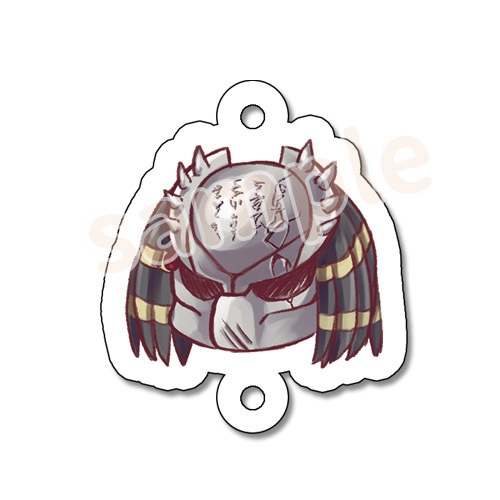 繋がるアクリルキーホルダー(白)