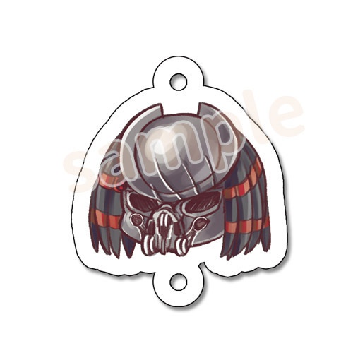 繋がるアクリルキーホルダー(白)