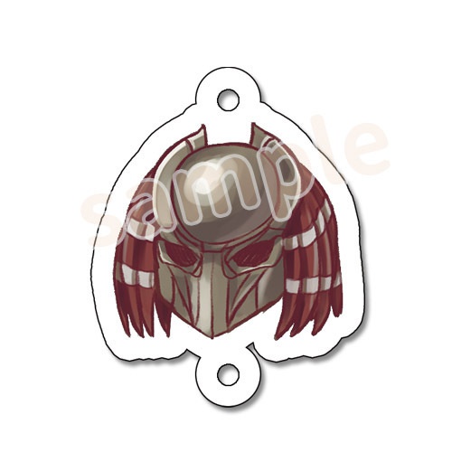 繋がるアクリルキーホルダー(白)