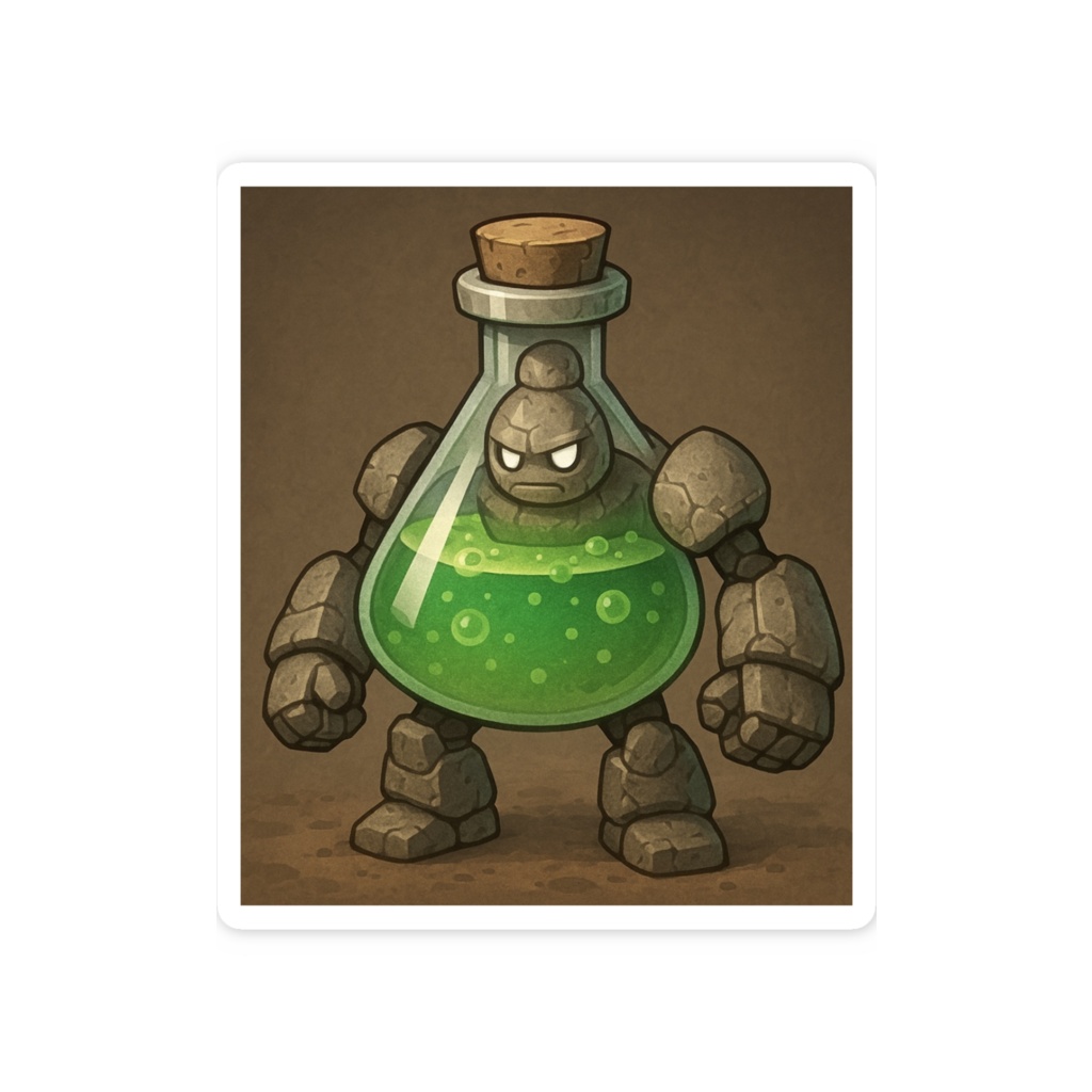 フラスコゴーレムステッカー