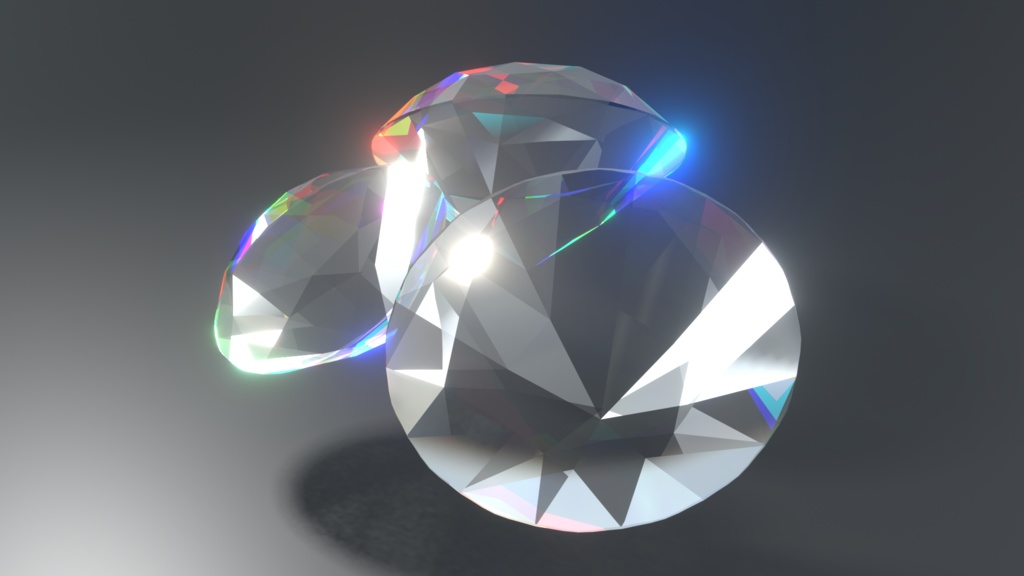 ダイヤモンド(ギラギラ)[Blender3.3-Eevee対応]