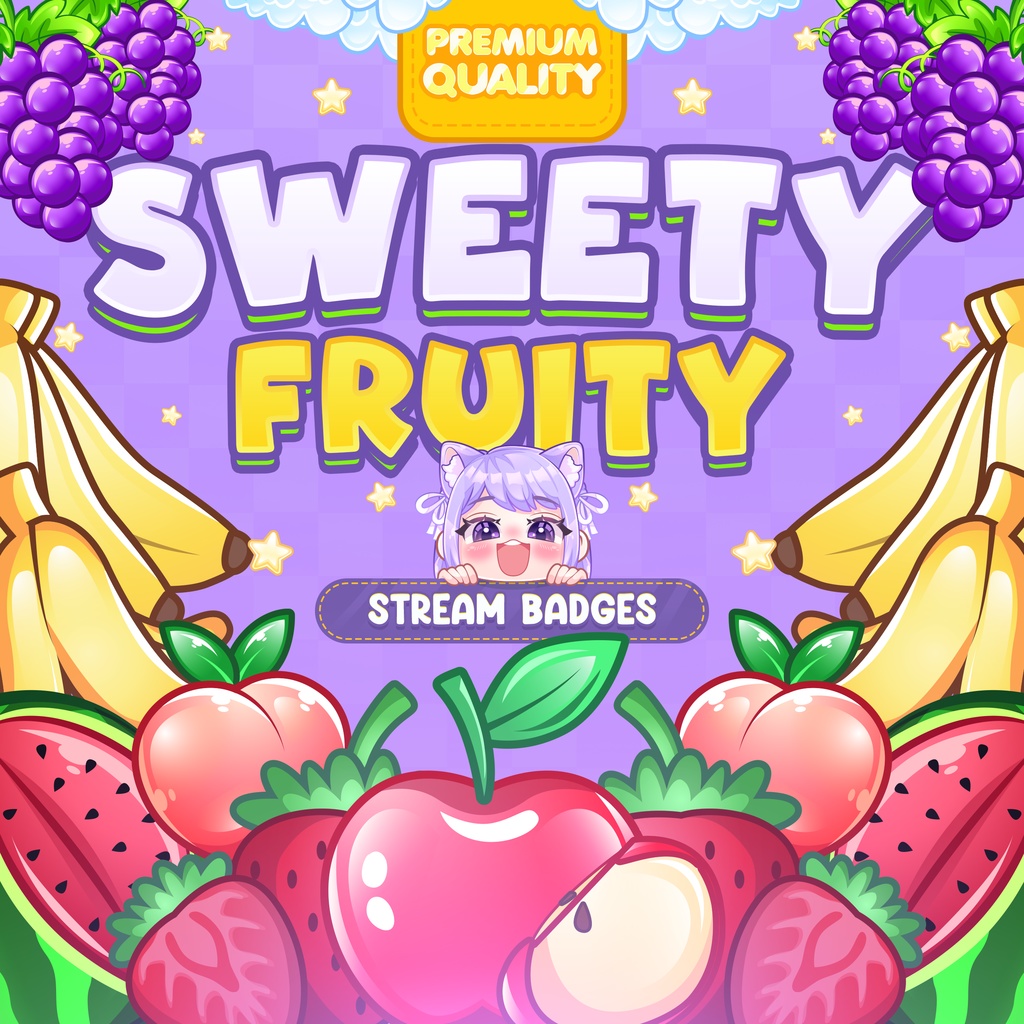 SWEETY FRUIT BUNDLE BADGES READY TO USE!