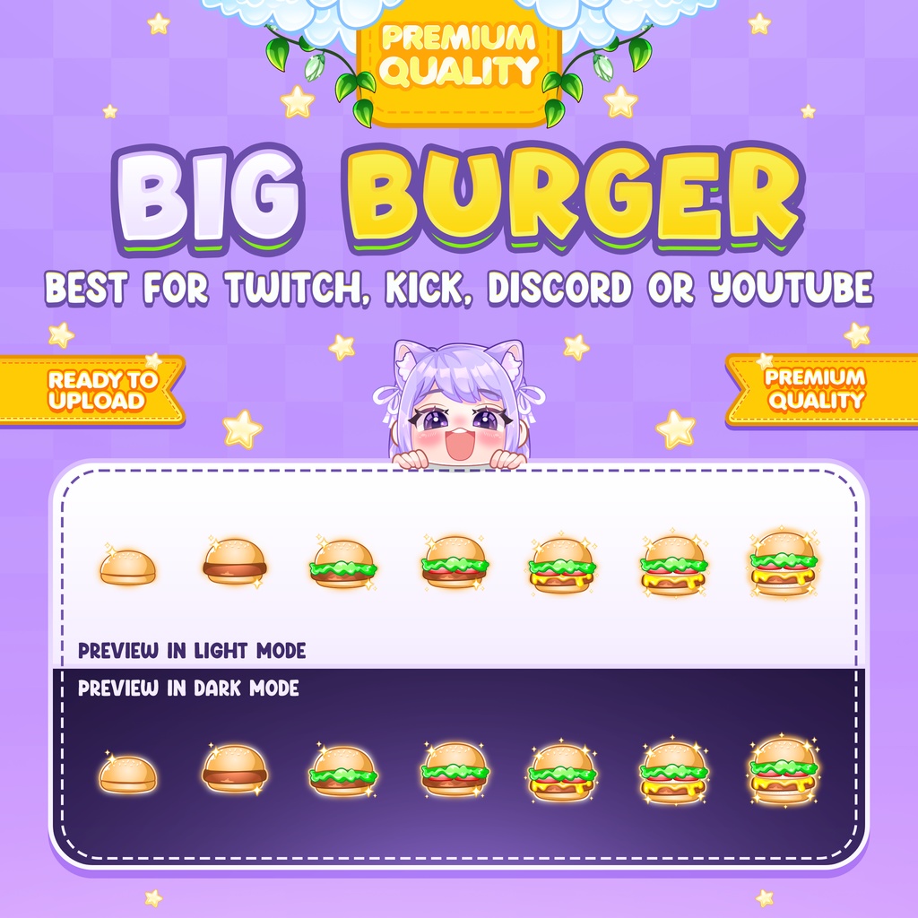 Friezy Foodies Bundle Sub Badges or Bit Badges for Twitch, Discord, Facebook, and Youtube