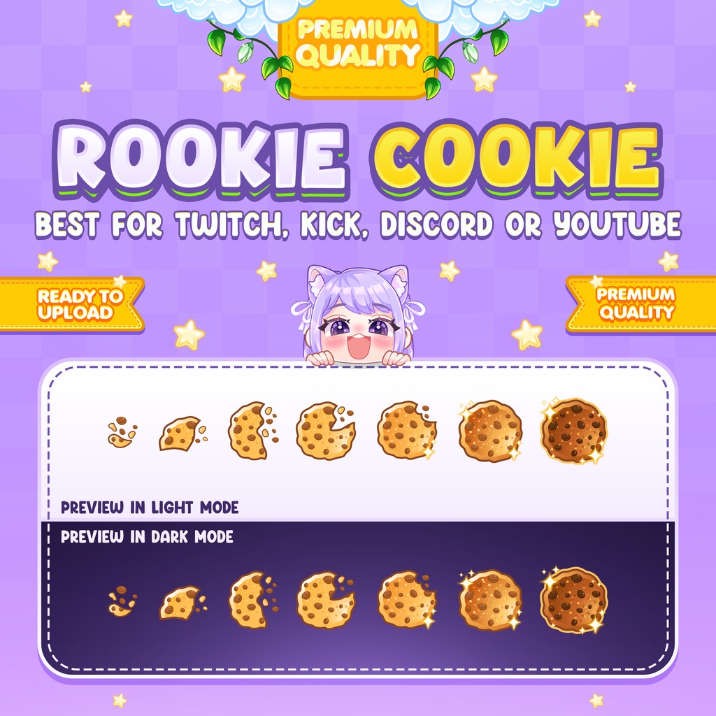Sweety Cookies Bundle Sub Badges or Bit Badges for Twitch, Discord, Facebook, and Youtube