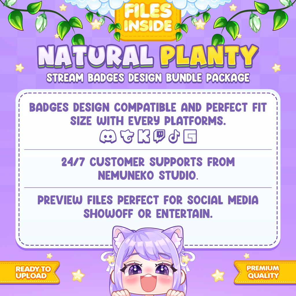 NATURAL PLANTY BUNDLE BADGES