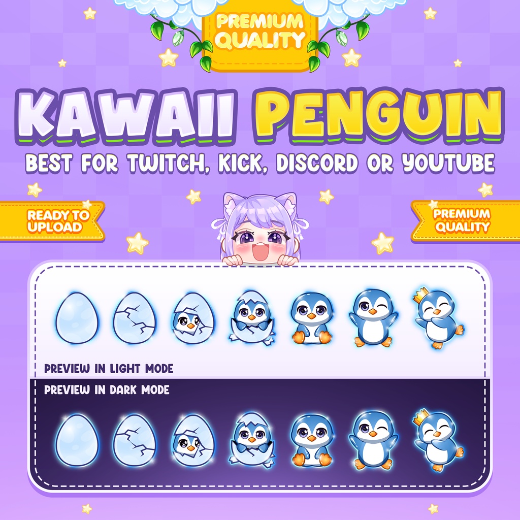 Kawaii Animals Bundle Sub Badges or Bit Badges for Twitch, Discord, Facebook, and Youtube