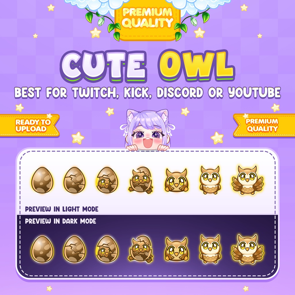 Kawaii Animals Bundle Sub Badges or Bit Badges for Twitch, Discord, Facebook, and Youtube