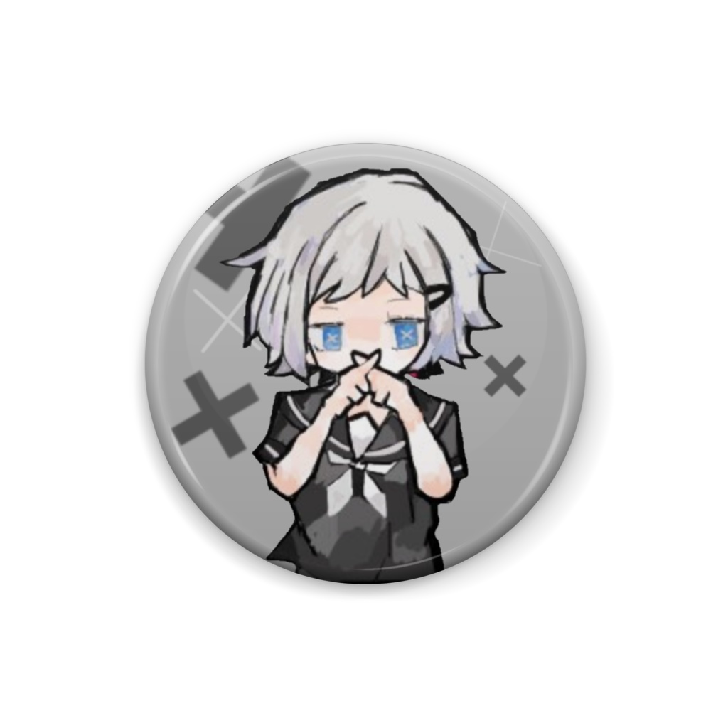 ❌くん。イラスト缶バッジ ver.1