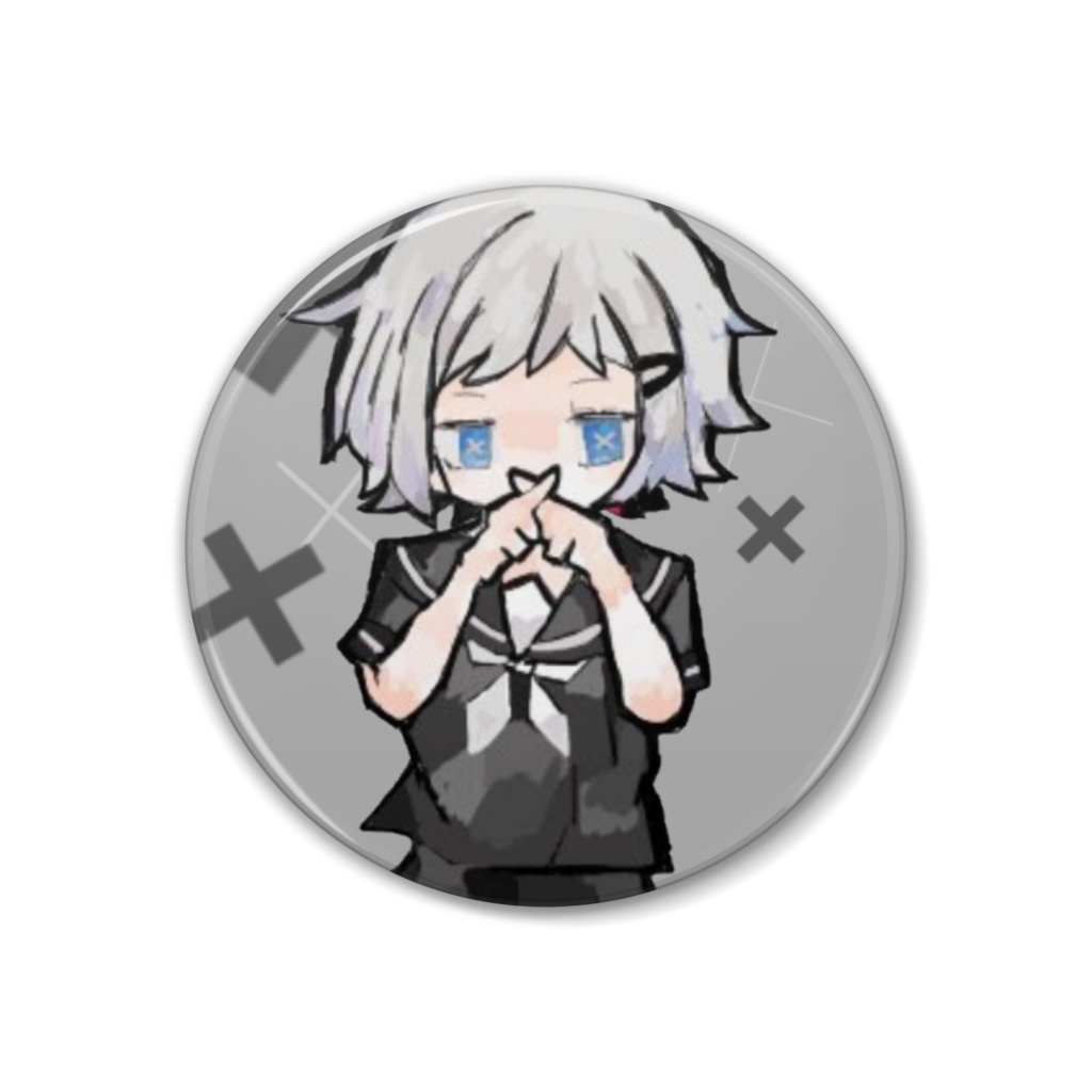 ❌くん。缶バッジ38mm版