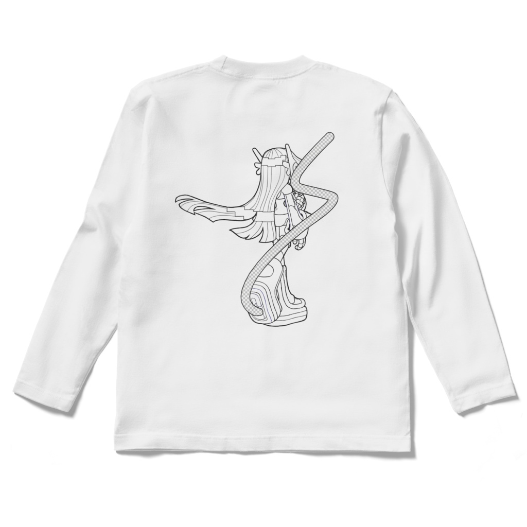 transparent long sleeve t-shirt in mono