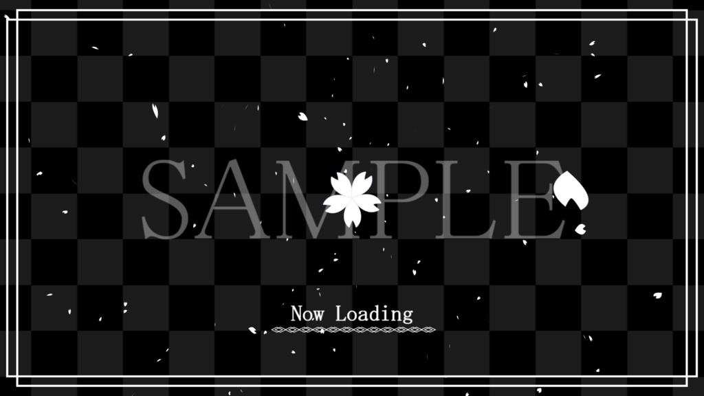 桜舞うローディング画面(和風 7色セット)