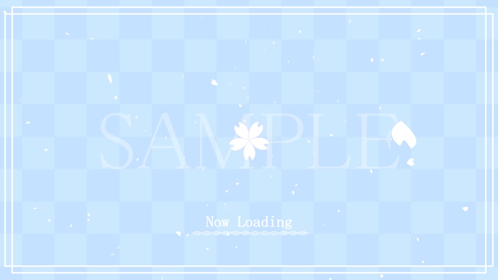 桜舞うローディング画面(和風 7色セット)