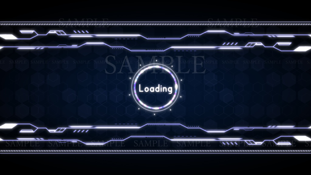 サイバー風/動画素材「Loading画面」(全5色)