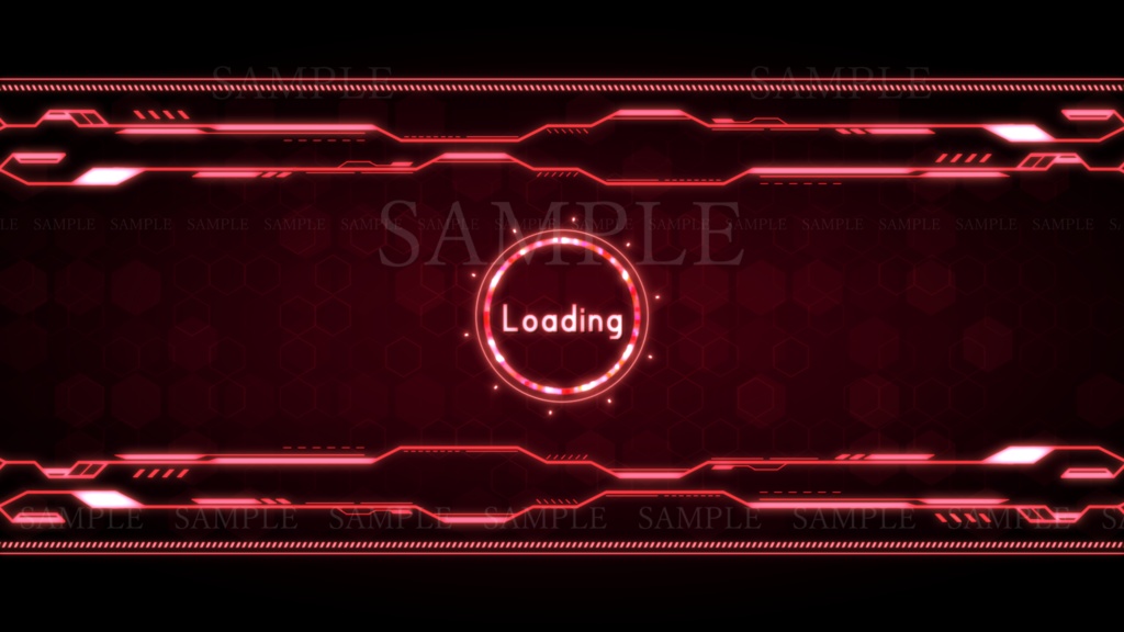 サイバー風/動画素材「Loading画面」(全5色)