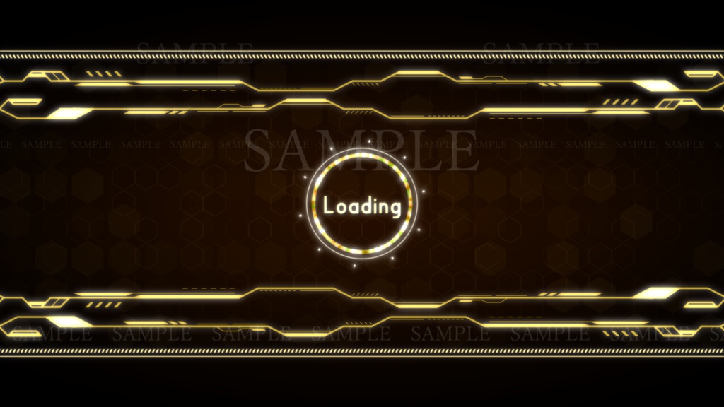 サイバー風/動画素材「Loading画面」(全5色)