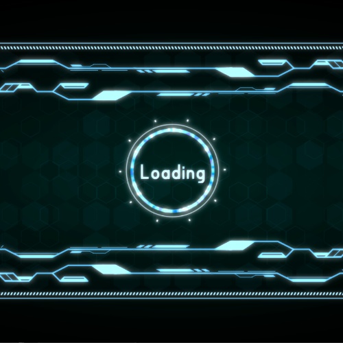 サイバー風/動画素材「Loading画面」(全5色)