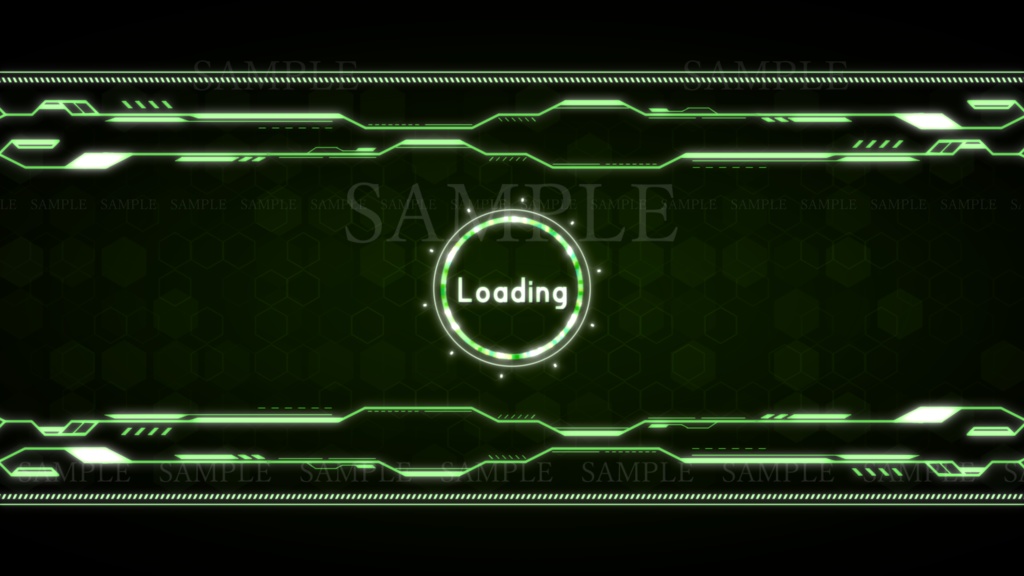 サイバー風/動画素材「Loading画面」(全5色)