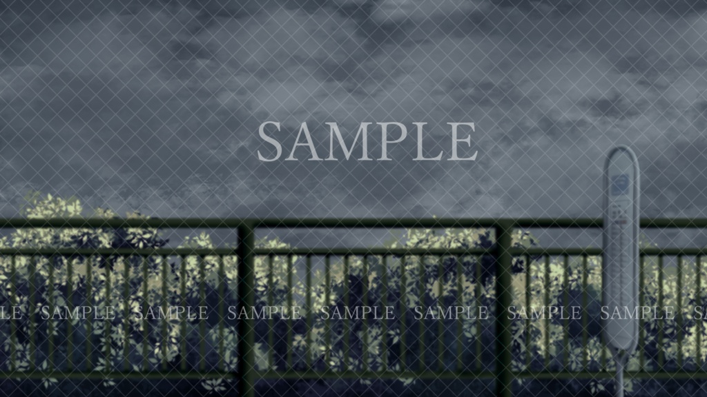 【イラスト背景素材】海の見える高台の歩道【無料版38枚/有料版121枚】