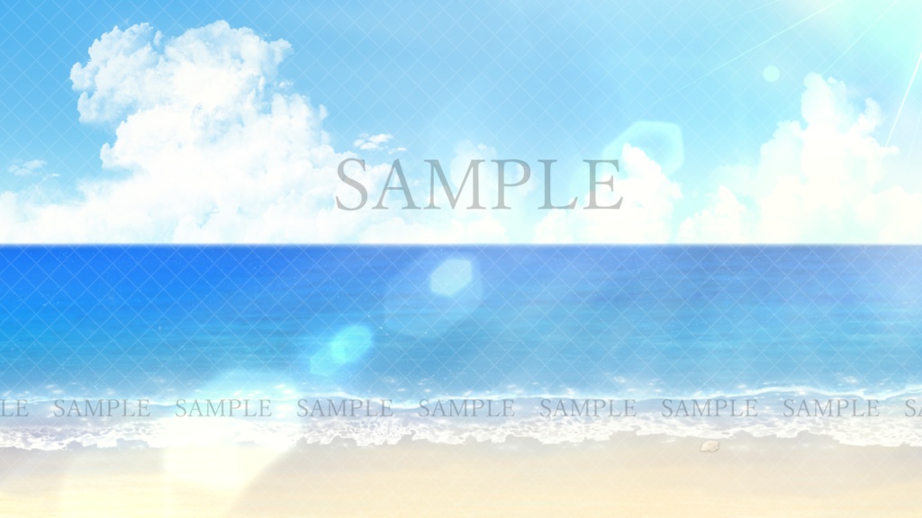 【イラスト背景素材】海の見える高台の歩道【無料版38枚/有料版121枚】