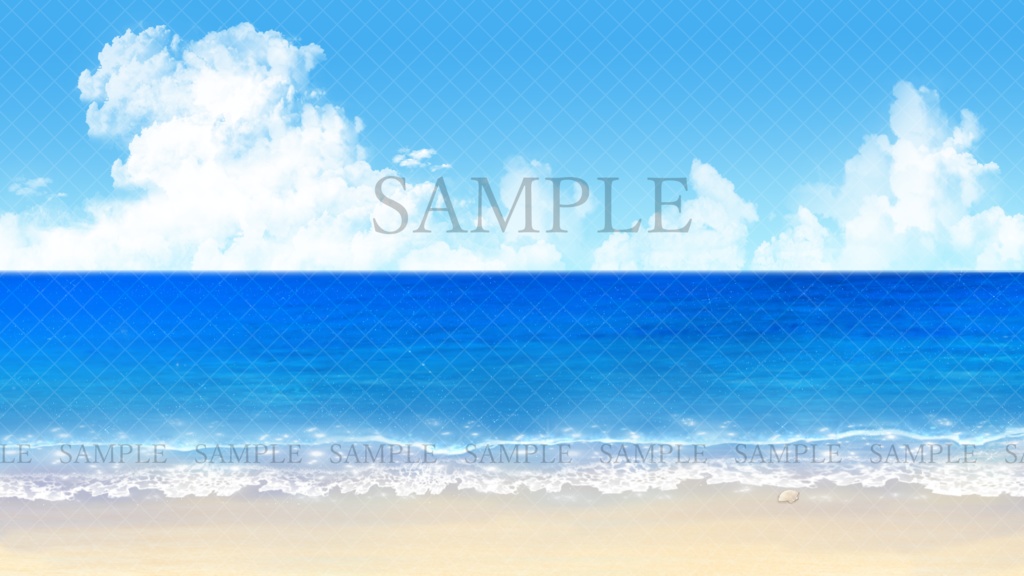 【イラスト背景素材】海の見える高台の歩道【無料版38枚/有料版121枚】