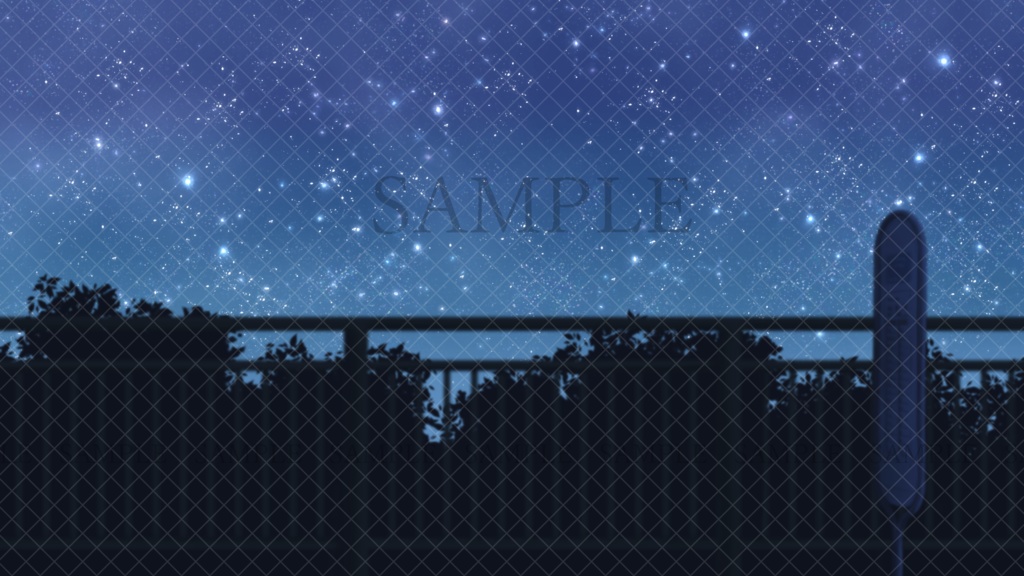 【イラスト背景素材】海の見える高台の歩道【無料版38枚/有料版121枚】