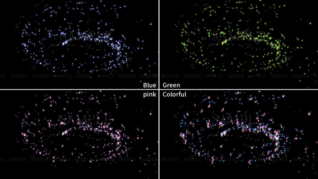 きらきら動画素材「フェアリーテイル」(5色)(背景有り/無し)