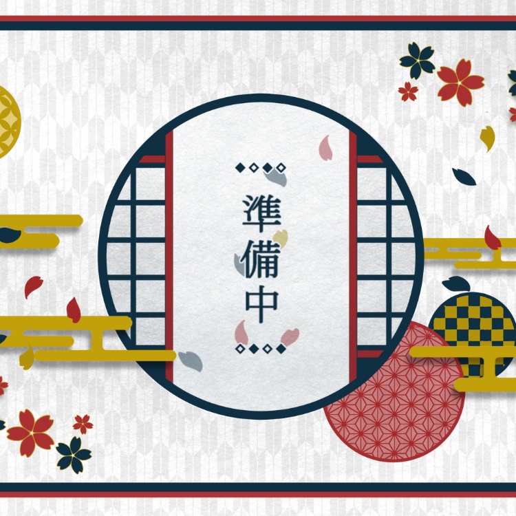 【和風】待機画面(表記3種)【動画素材】