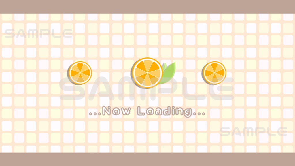 【動画素材】フルーツ待機画面(オレンジ/レモン/ライム)
