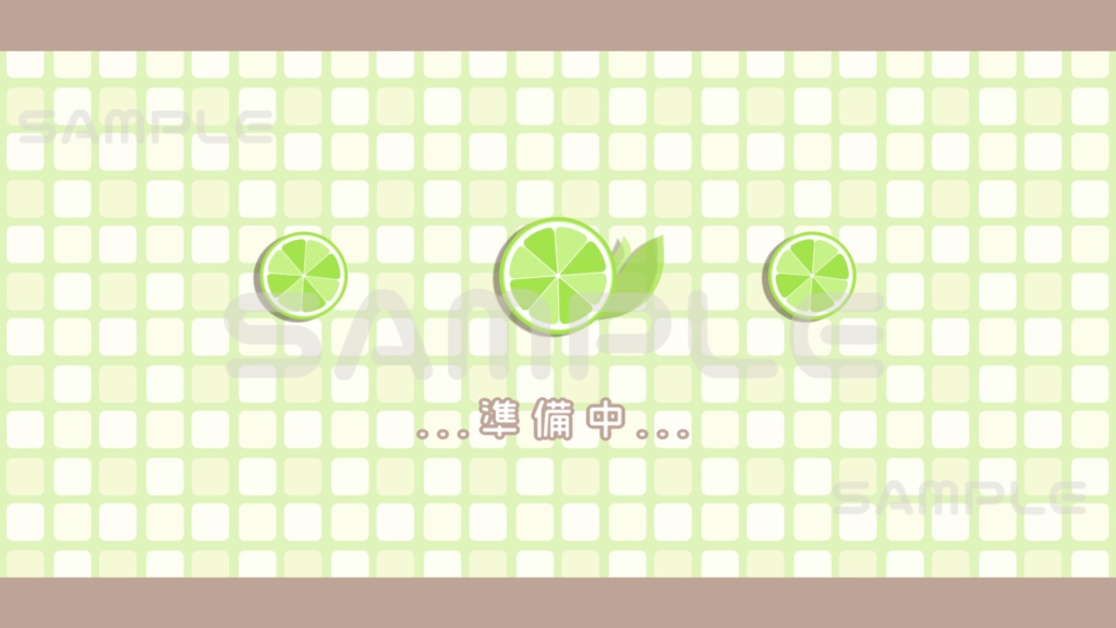 【動画素材】フルーツ待機画面(オレンジ/レモン/ライム)