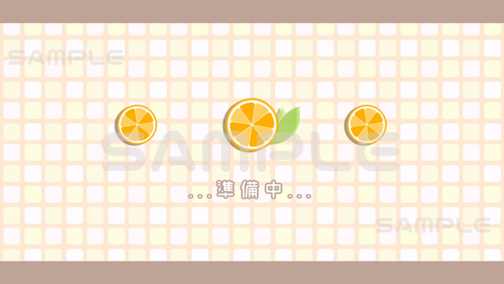 【動画素材】フルーツ待機画面(オレンジ/レモン/ライム)