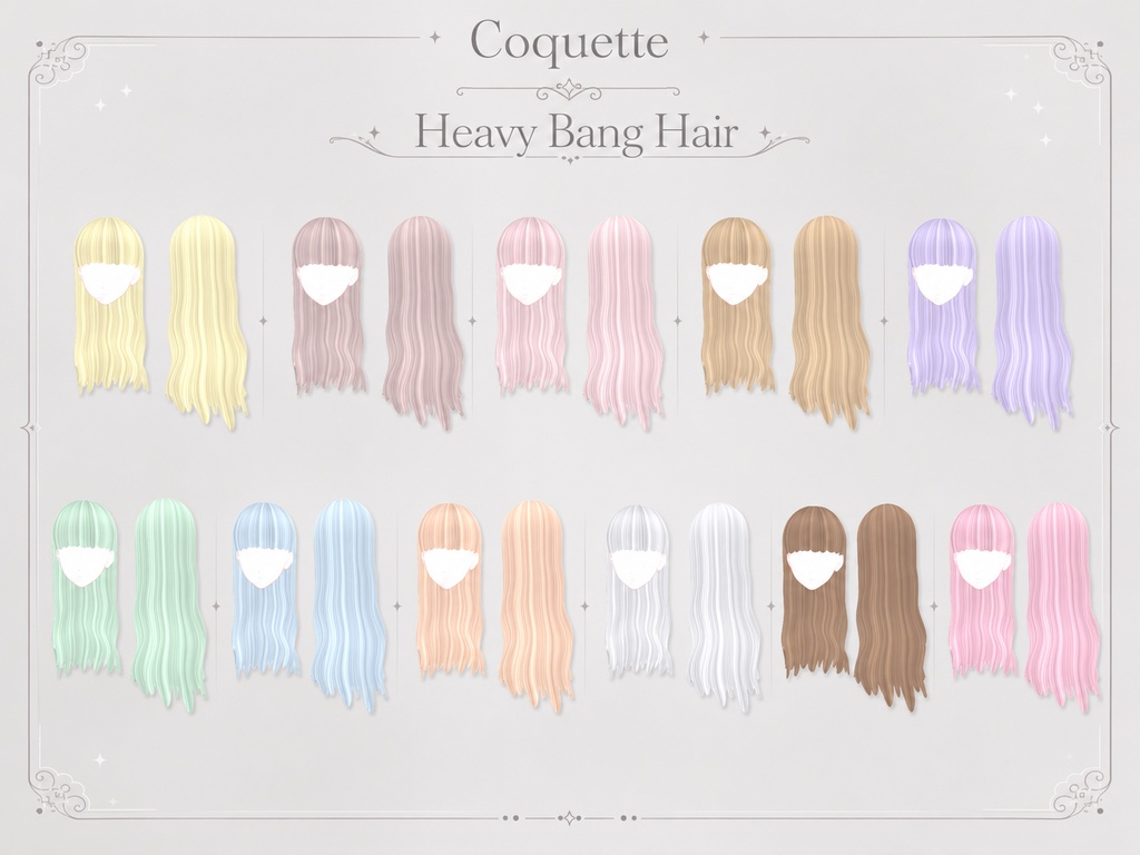 ✨セール中✨ゆるふわヘビーバングヘア ⋆˙⟡ Heavy Bang Hair <VRC Hair>