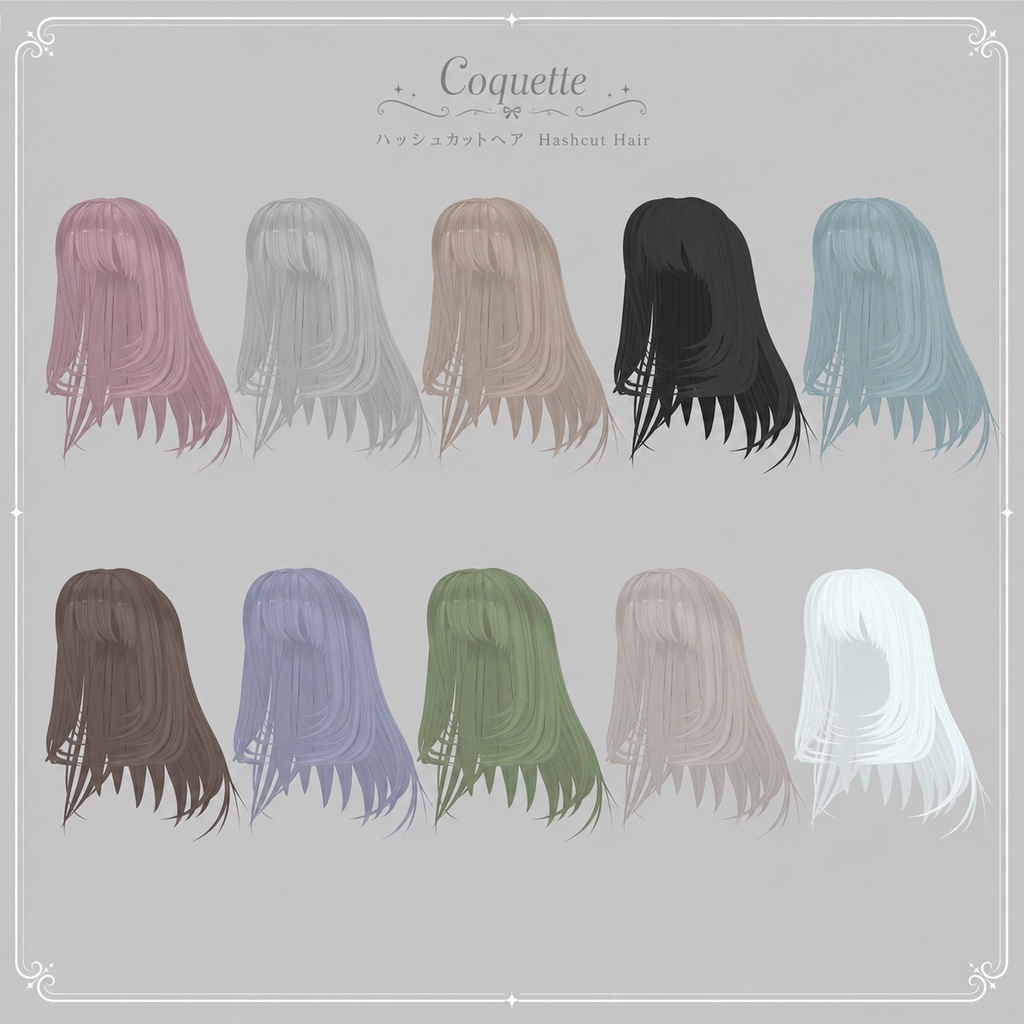 ハッシュカットヘア -Hascut Hair-|10 Colors