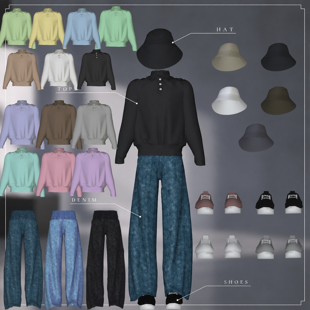 ⚡発売記念セール⚡LOW KEY|Casual Outfit 狛乃/水瀬/Alue(+head)/彼方対応