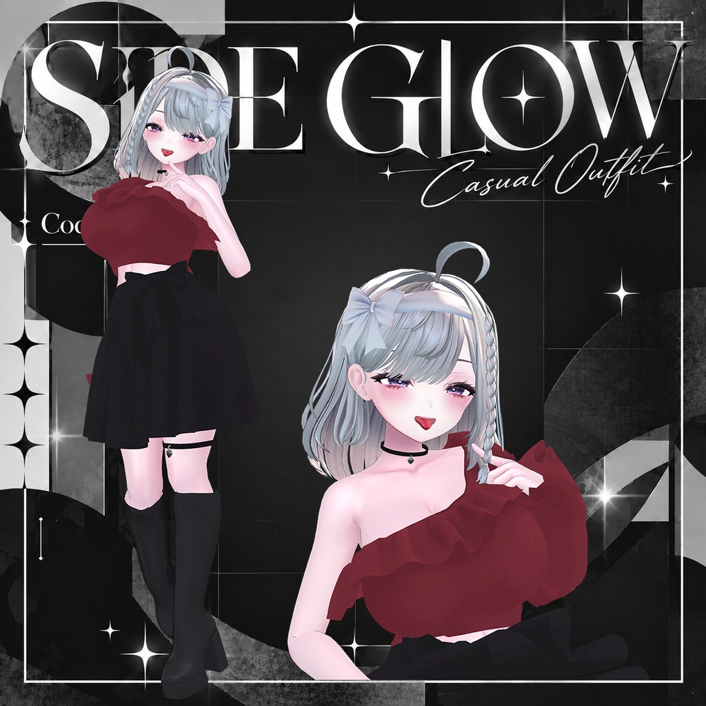 ✨発売記念セール✨【6アバター対応】SIDE GLOW|Casual Outfit