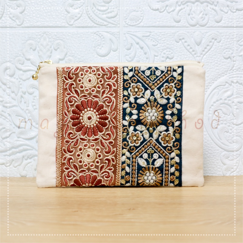 大倶利伽羅&山姥切国広 インド刺繍リボンポーチ