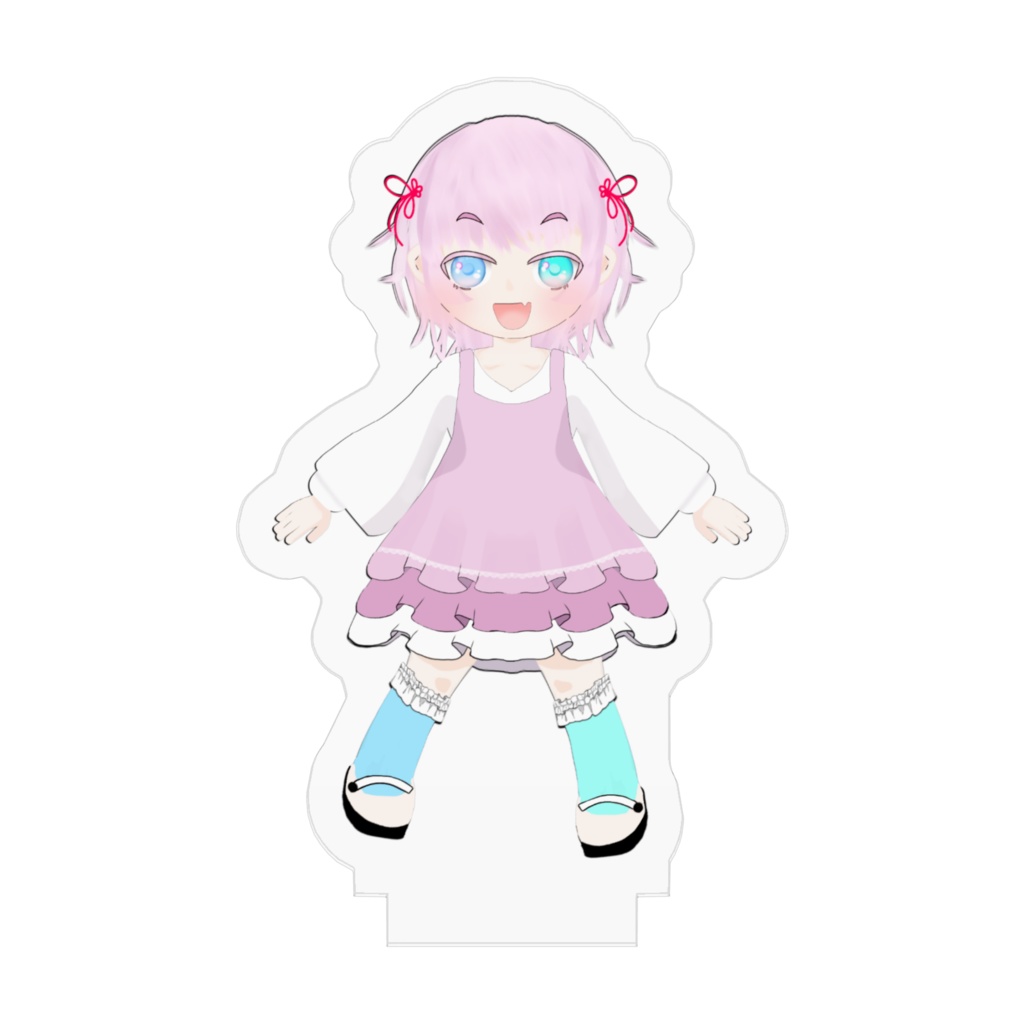 ピンク髪&オッドアイの女の子アクリルフィギュア